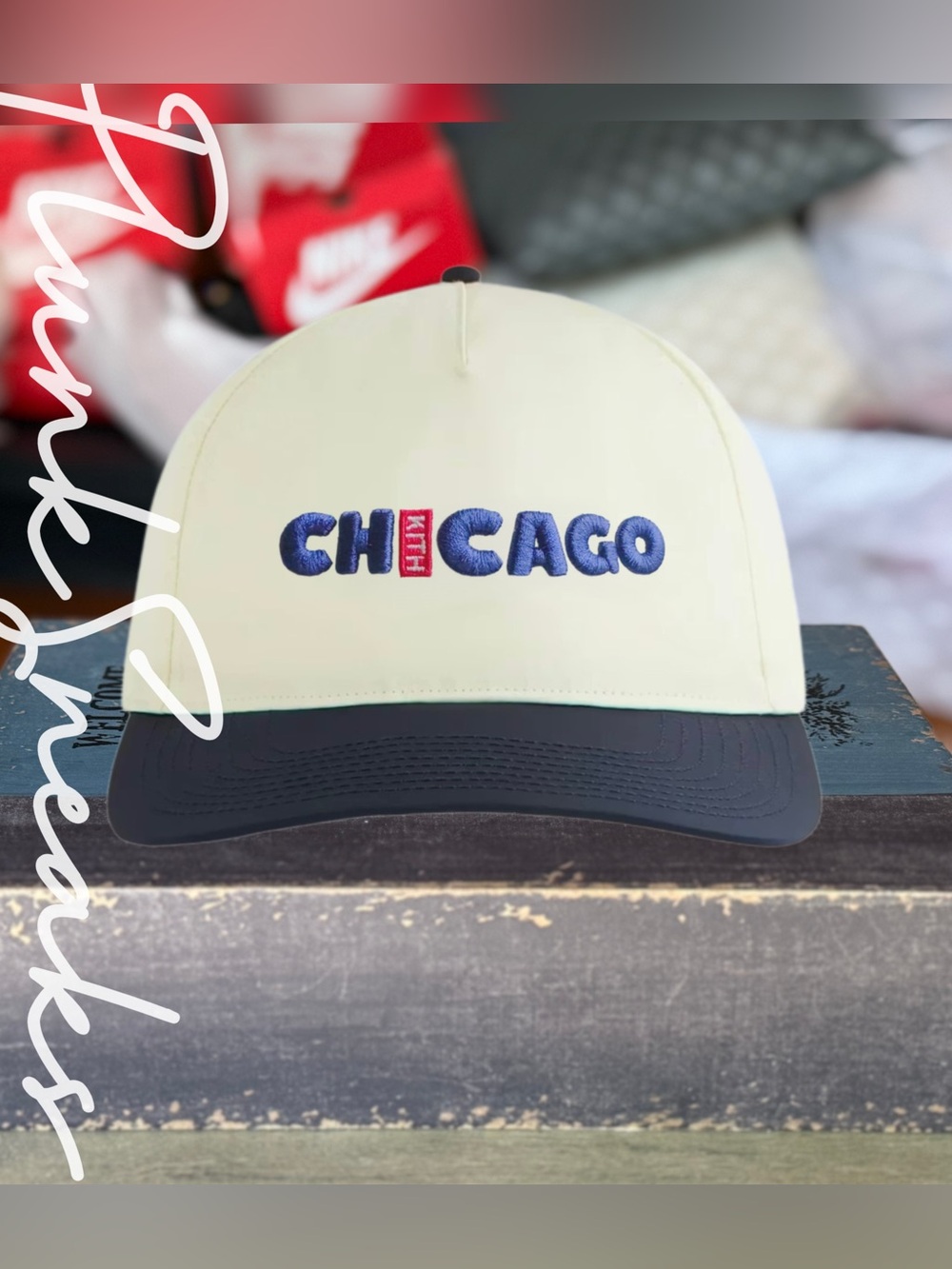 Kith Chicago Cubs Logo Nylon Bay Low Pinch Hat • Store Exclusive • White • 2026